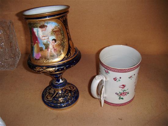 Chinese mug and Vienna vase(-)